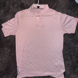 RLX Classic Fit Performance Polo Shirt Pink Stripe